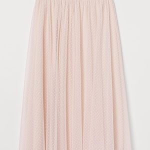 H&M Powder pink/dotted tulle skirt in XL
